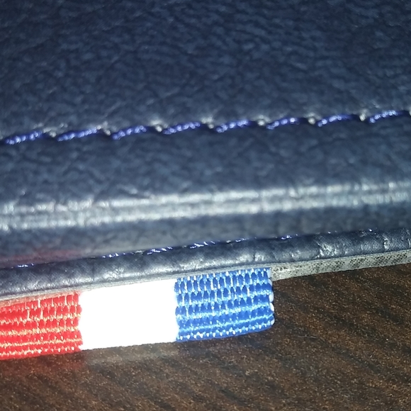 Leather Wallet with RFID protection - Marine Blue - Picture 3 of 4